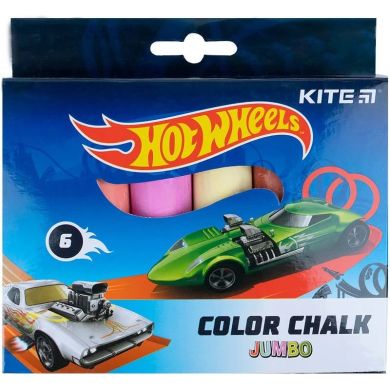 Крейда кольорова Jumbo, 6 кол. Hot Wheels Kite HW21-073