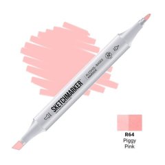 Маркер Sketchmarker 2 пера: тонкое и долото Piggy Pink SM-R064