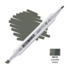 Маркер спиртовой двухсторонний Sketchmarker Прозрачный зеленый SM-BG010