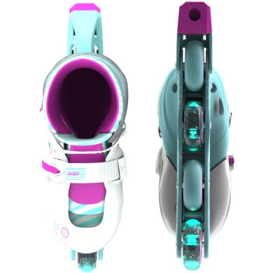 Роликові ковзани Neon Inline, розмір 30-33, бірюзовий LED підсвічування 2 коліс з кожного боку NT07T4