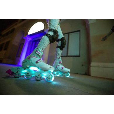 Роликові ковзани Neon Inline, розмір 30-33, бірюзовий LED підсвічування 2 коліс з кожного боку NT07T4