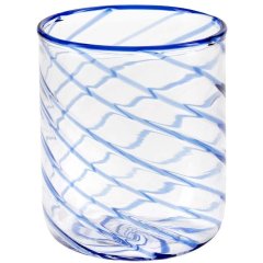 Склянка для напоїв блакитна Twist, H8.8*Ø7,6см, MISS ETOIL 4979649