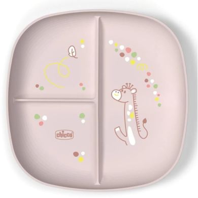 Тарелка секционная от 12 месяцев, цв.15 Chicco 16003.15, Розовый