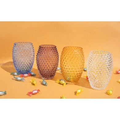 Ваза для цветов Egg Hobnail Underlay Violet, d15 3500 мл KLIMCHI 8215/23-327/27, 23