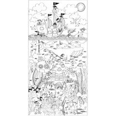 Большая раскраска 180 см х 96,5см Синяя APLI Kids 16606-1