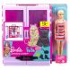 Бузкова шафа для одягу з лялькою Barbie HJL66