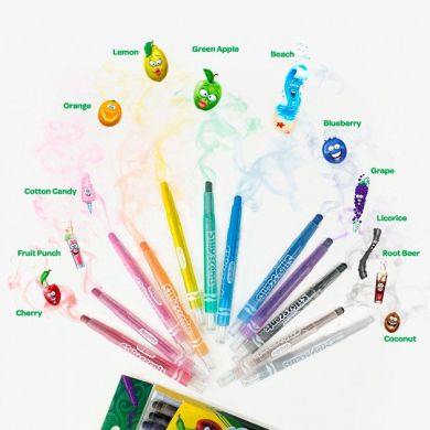 Silly Scents Набір воскової крейди Твіст, що викручуються, з ароматом, 12 шт Crayola 256321.024