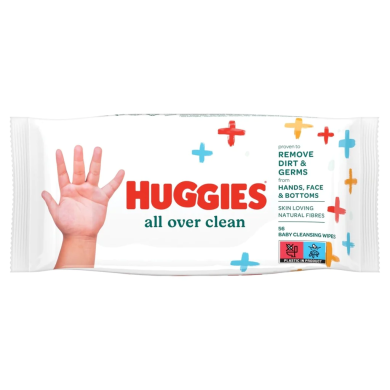 Детские влажные салфетки Huggies OverClean 56 шт 5029053567822 2439128