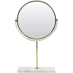 Дзеркало на підставці 24x9x40,5 см RIESCO мармур біло-золотий Light&Living 7309306