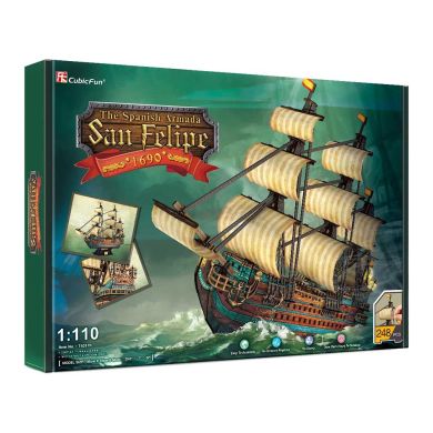 Тривимірна головоломка-конструктор ІСПАНСЬКА АРМАДА САН ФЕЛІПЕ Cubic Fun T4017h