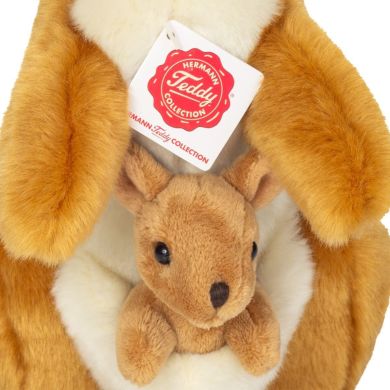 Игрушка мягкая Кенгуру с малышом 30 см. Teddy Hermann 916338