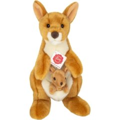 Игрушка мягкая Кенгуру с малышом 30 см. Teddy Hermann 916338