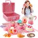 Ігровий набір для пікніка з кошиком Кавовий набір, рожевий XIE SHENG TOYS 9090B