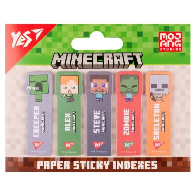 Індекси паперові Minecraft, 55*15мм, 100 шт (5x20) YES 170409