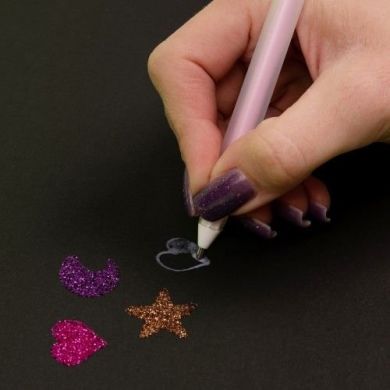 Клей-ручка с набором глитера (фиолетовый, розовый, бронза) Santi 742960