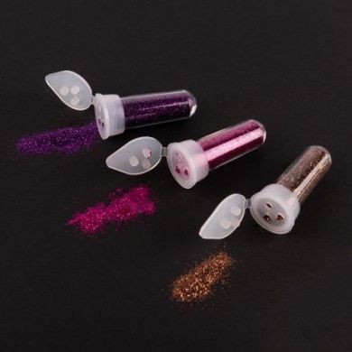 Клей-ручка с набором глитера (фиолетовый, розовый, бронза) Santi 742960