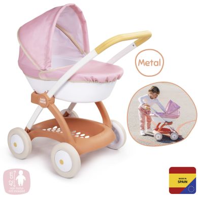 Коляска для ляльки Baby Nurse Теракотова пудра, люлька з корзиною, 18 міс.+ 7600254124