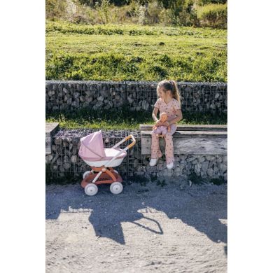 Коляска для ляльки Baby Nurse Теракотова пудра, люлька з корзиною, 18 міс.+ 7600254124