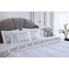 Комплект постіль MONICA WHITE-GRAY, евророзмір PEPPERHOME MONICA 0109, евророзмір