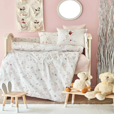 Комплект детского постельного белья Karaca Home Doe Pink Розовый 200.16.01.0103, детский