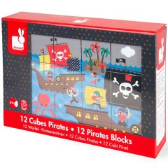 Кубики картонні Janod Пірати J02984