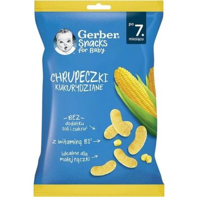 Кукурузные снеки Gerber для детей с 7 месяцев 28 г 8445290623423