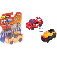 Машинка-трансформер Flip Cars 2в1 Фронтальний навантажувач і пожежний автомобіль EU463875-14