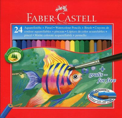 Набор карандашей акварельных 24 шт Faber-Castell 1408