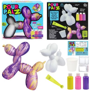 Набір для творчості Флюїд Арт Balloon Dog Блиск та мерехтіння Pour Palz GS-G22188