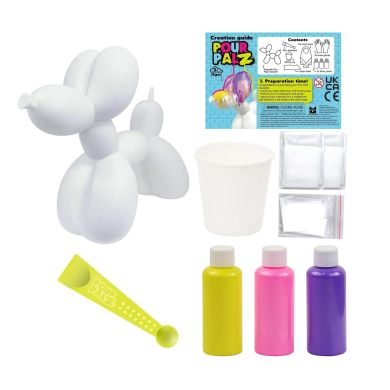 Набір для творчості Флюїд Арт Balloon Dog Блиск та мерехтіння Pour Palz GS-G22188
