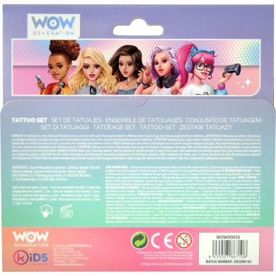 Набор тату + 50 цветных и черно-белых тату Wow Generation WOW00016