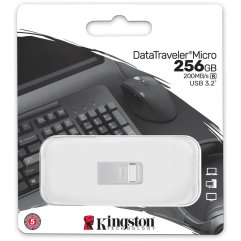 Накопичувач Kingston 256GB USB 3.2 Type-A Gen1 DT Micro R200MB/s Metal DTMC3G2/256GB