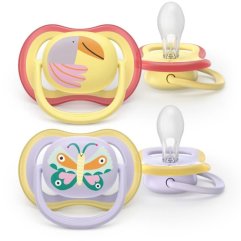 Пустушка Avent Ultra Air, 0-6 місяців, 2 шт, дизайн для дівчат SCF087/04