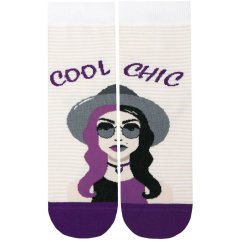 Шкарпетки жіночі HAPPY абрикос-фіолетовий, рис. 133 17С-21СП