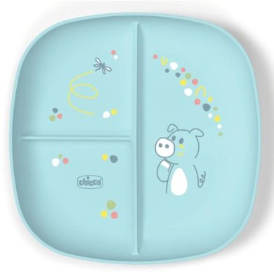 Тарелка секционная от 12 месяцев, цв.25 ​​Chicco 16003.25, Голубой