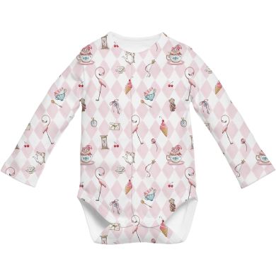 Боди детское 18-24 длинный рукав My Little Pie Diamond Pink/BLS005