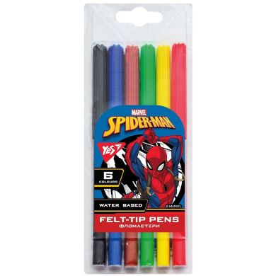 Фломастеры 6 цветов Marvel Spiderman YES 650513