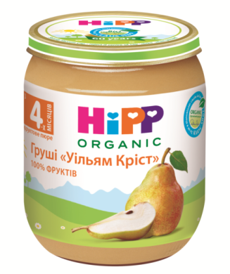 Фруктове пюре HiPP Груші &laquo;Уільям Кріст&raquo; з 4 місяців 125 г 4262 9062300131663