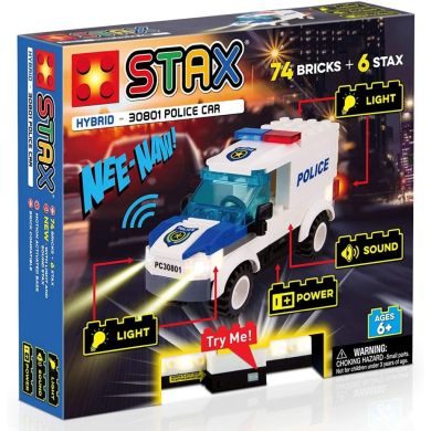 Конструктор электронный STAX Police Car белый LS-30801
