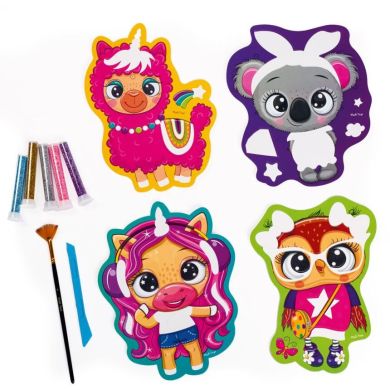 Набір для творчості Vladi Toys Глітер арт Блискучі звірята VT4501-11