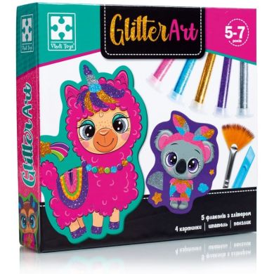 Набір для творчості Vladi Toys Глітер арт Блискучі звірята VT4501-11