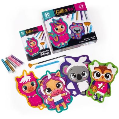 Набір для творчості Vladi Toys Глітер арт Блискучі звірята VT4501-11