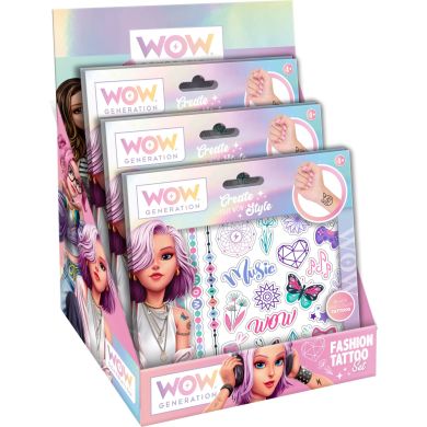 Набір татуювань + 50 кольорових та чорно-білих татуювань Wow Generation WOW00114