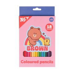 Олівці кольорові Yes 18 кол. Line Friends. Choco and Sally 290734