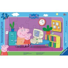 Пазл Свинка Пеппа та Мама, 15 елементів Ravensburger 6123