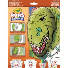 POPS 3D Набор для творчества Динозавры с 7 фломастерами Crayola 04-2800