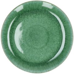 Тарелка для закусок POMAX TREILLE, керамика, ⌀17, зеленая, арт.38101-GRE-01, 17