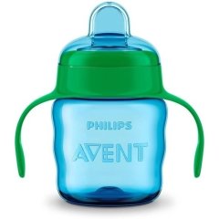 Чашка-непроливайка з м'яким носиком Avent блакитна, 200 мл, від 6+ місяців SCF551/05