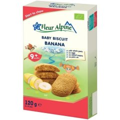 Дитяче печиво Fleur Alpine ORGANIC BANANA (бананове) 120г 5412916942056