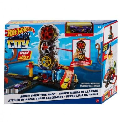 Игровой набор Клеточные трюки в шиномонтаже Hot Wheels HDP02